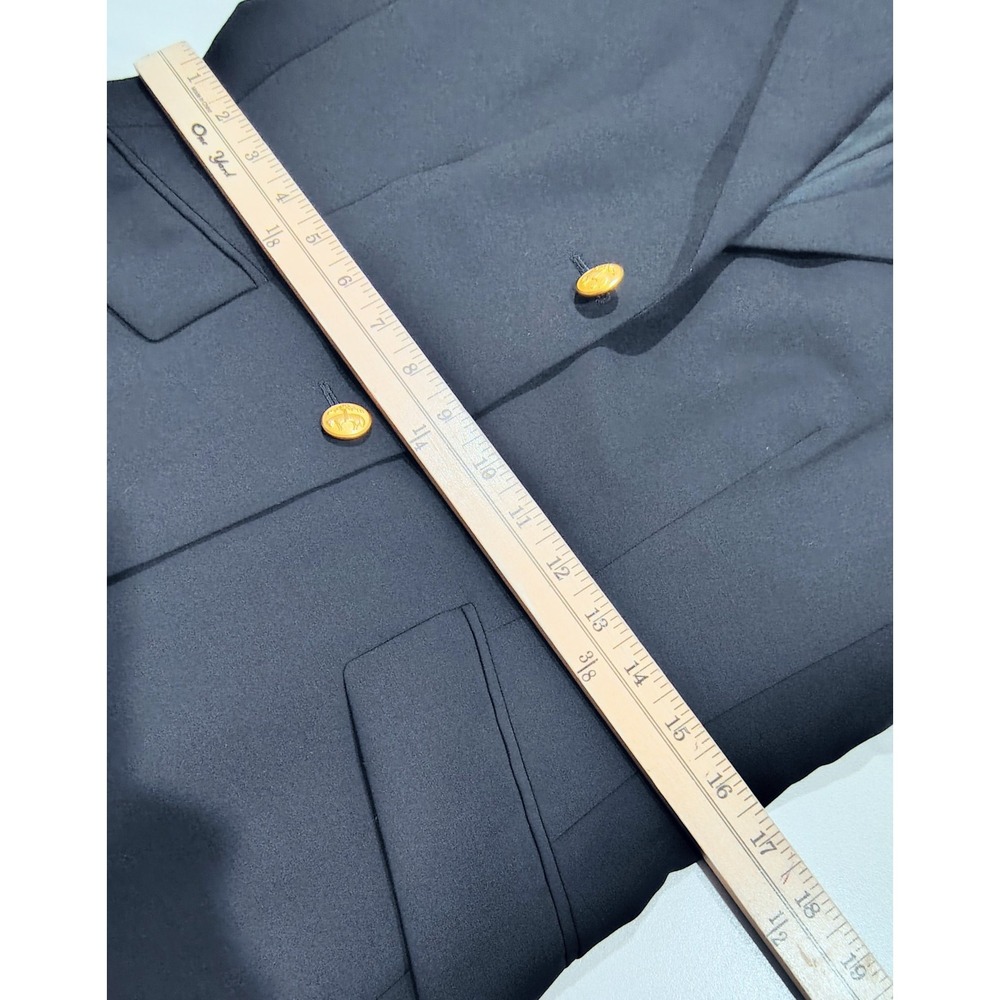 Brooks Brothers Blazer Women Navy Sz 6 Wool Loro Piana Gold Buttons Jacket - Picture 9 of 14